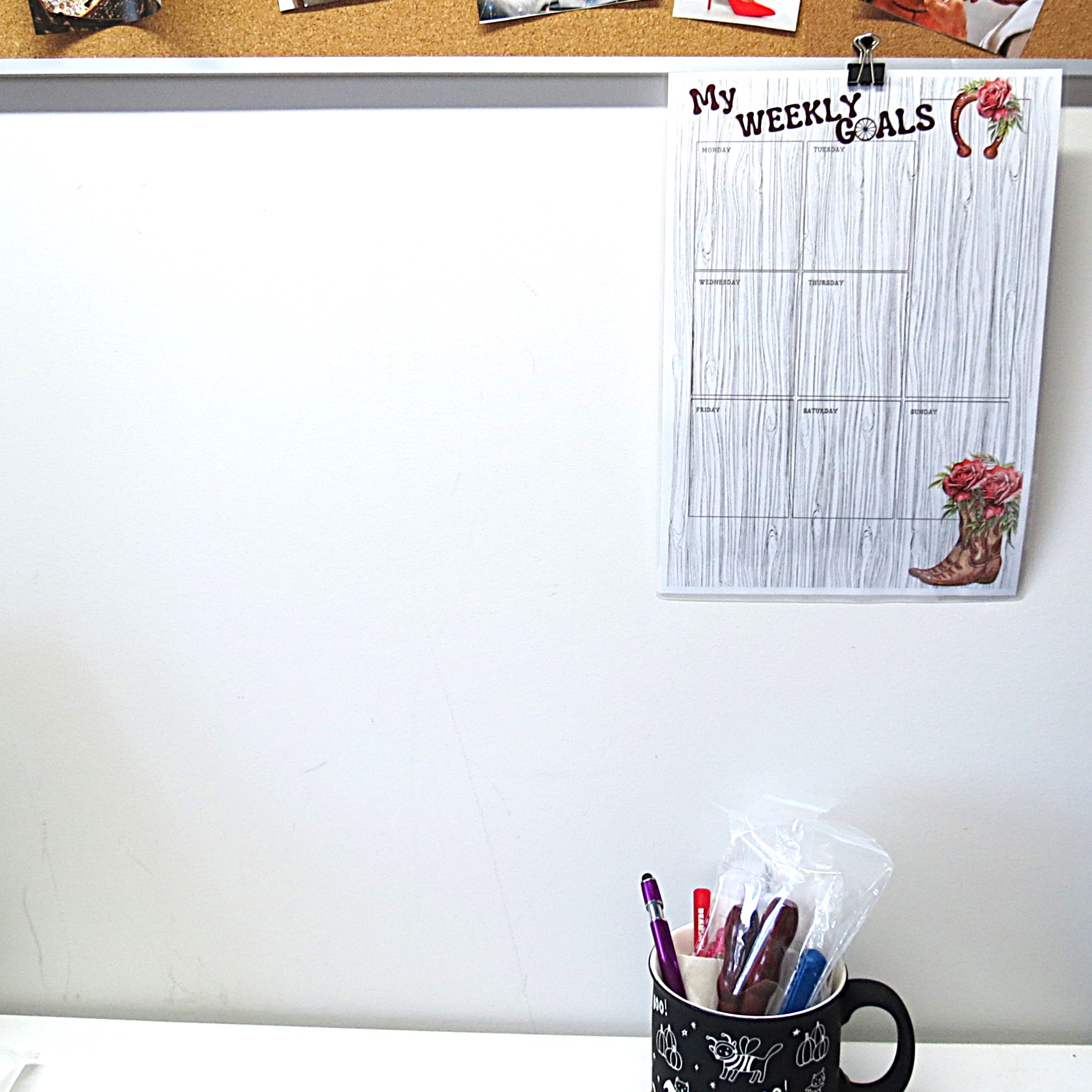 weekly planner country themed laminated for easier task organization 