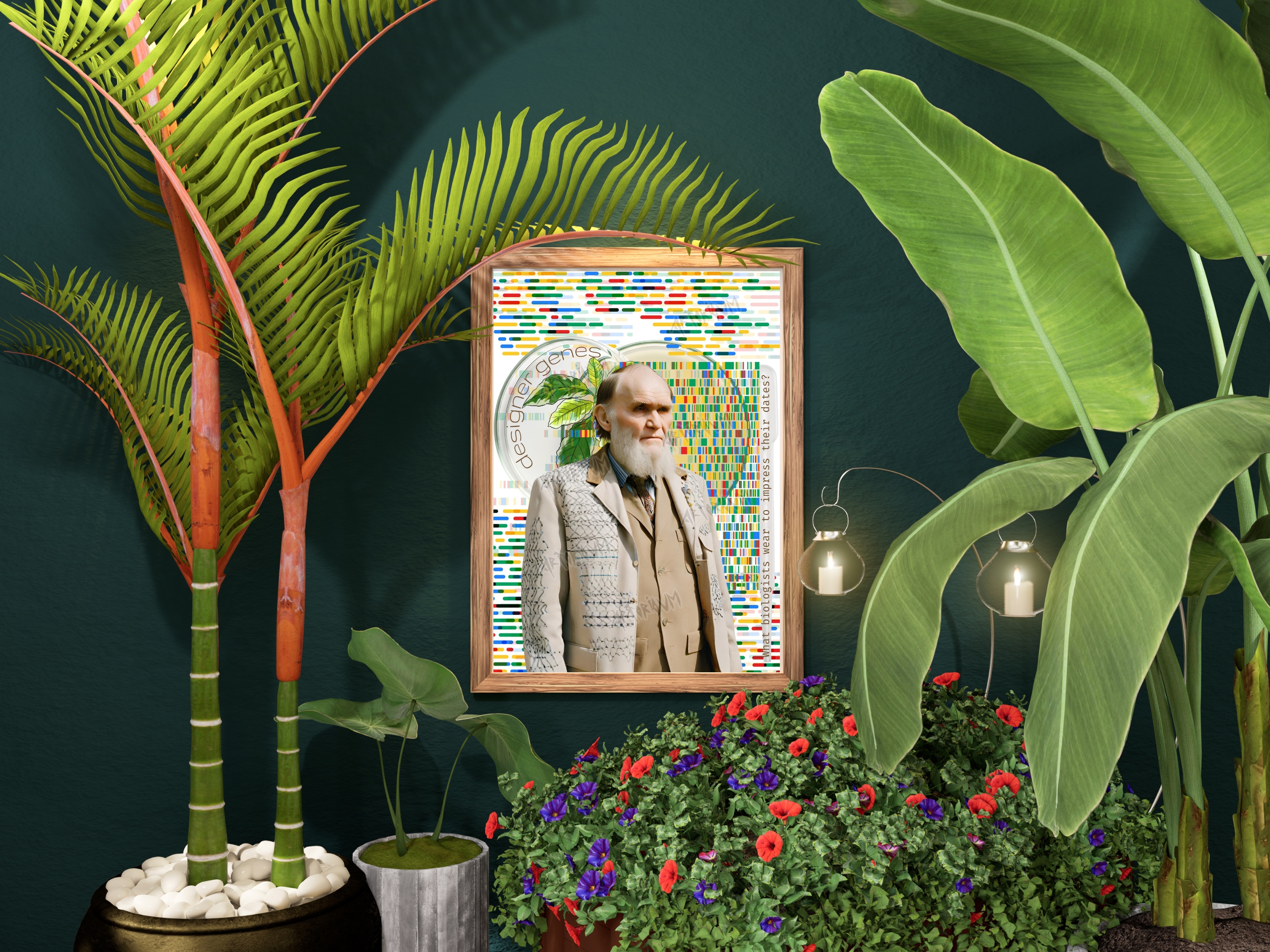 Science pun about Genetics and Darwin funny wall art print