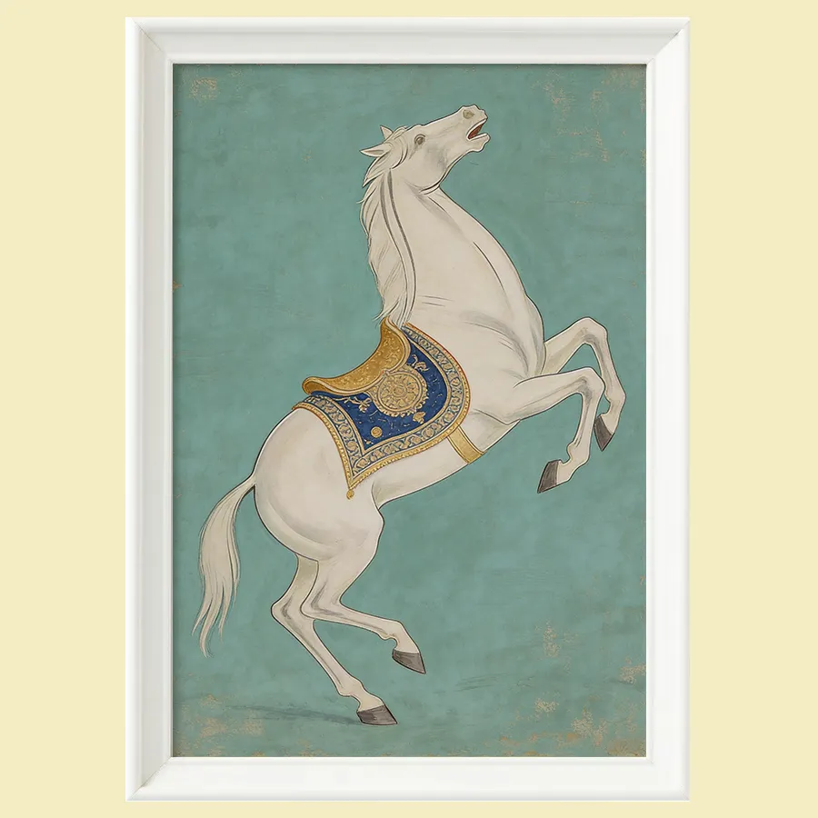Majestic White Stallion