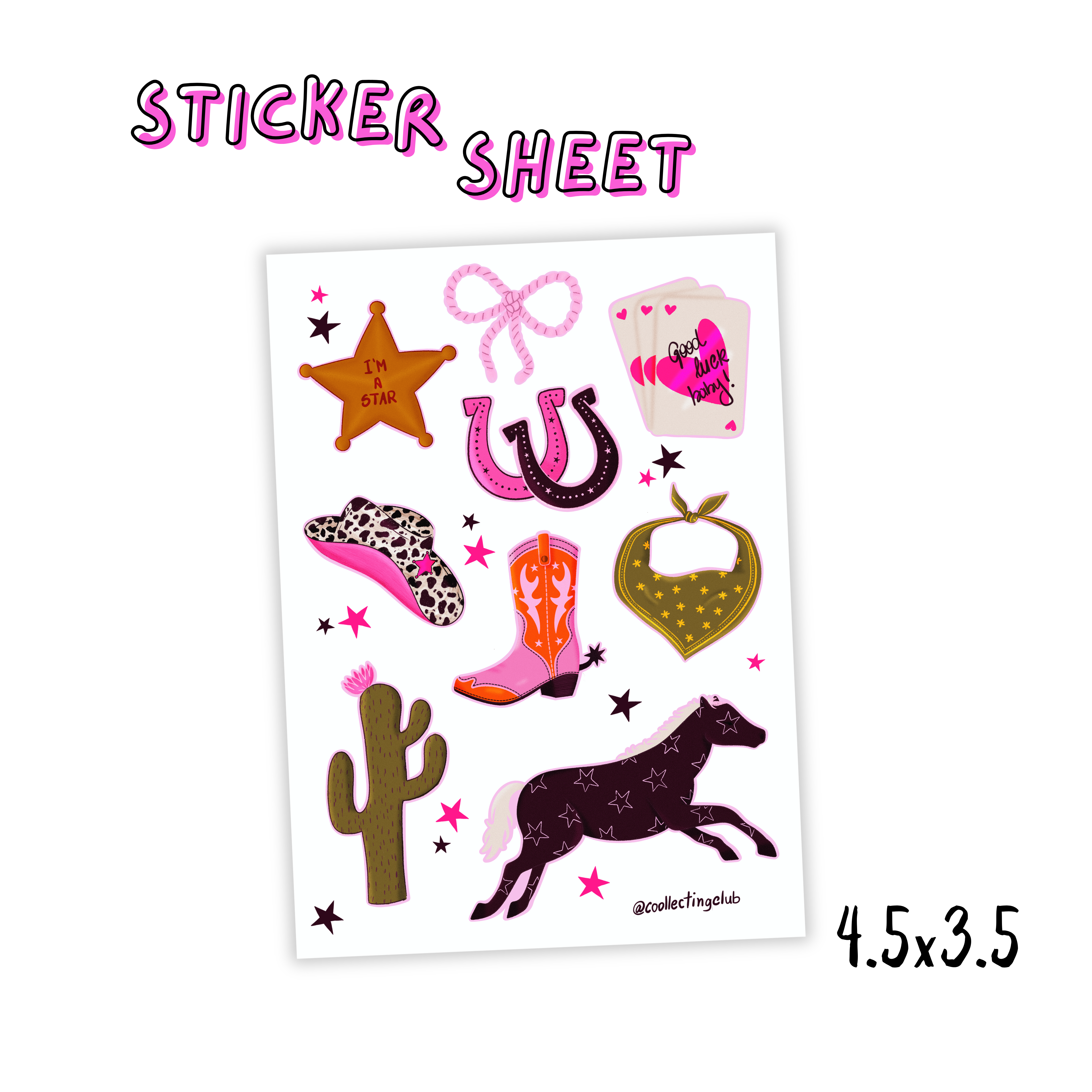 Western Queen of Hearts — Sticker Sheet