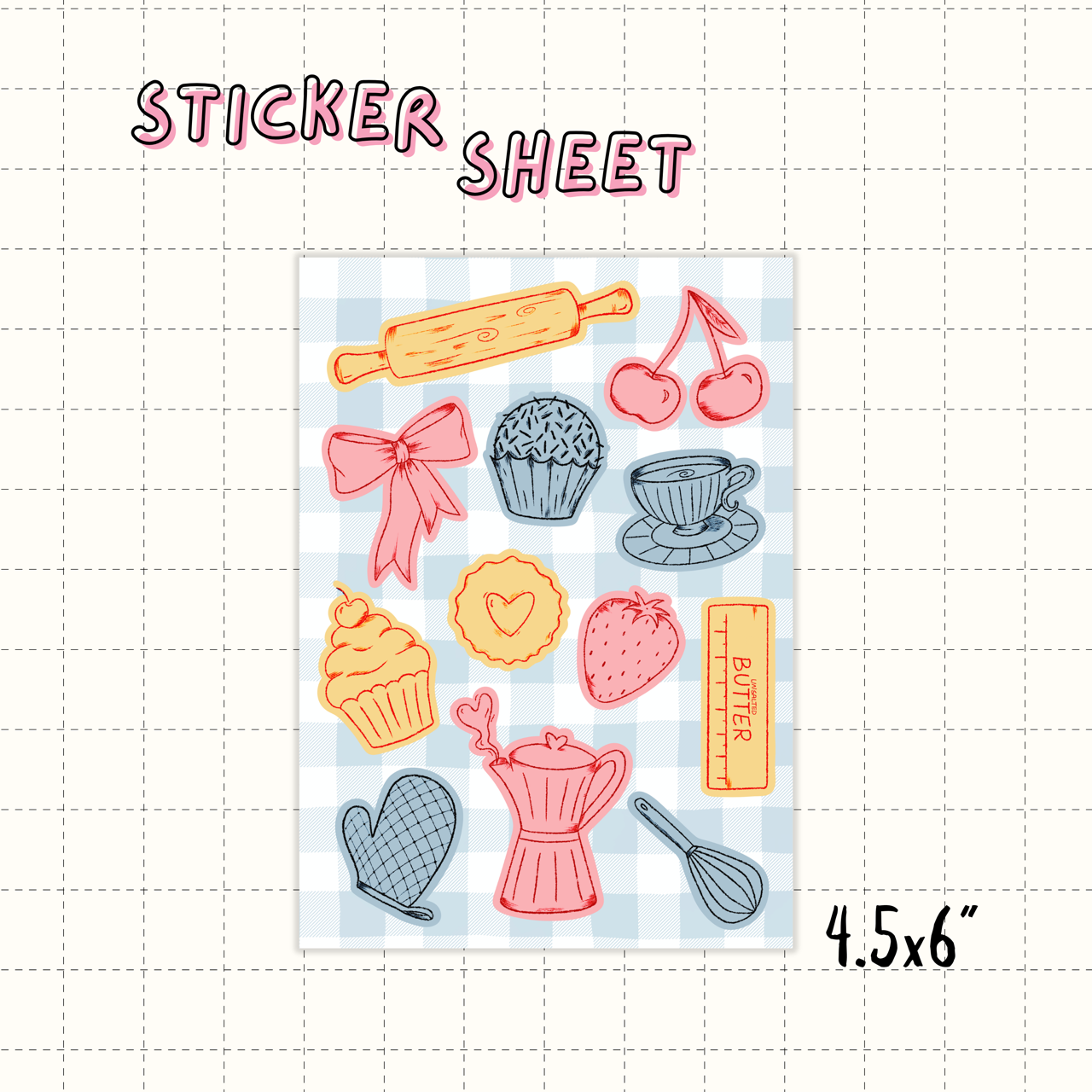 Baking Theme Sticker Sheet