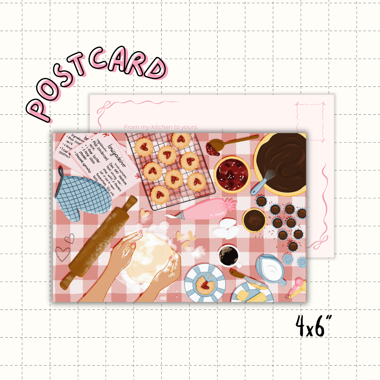 'Grandma's kitchen' Postcard