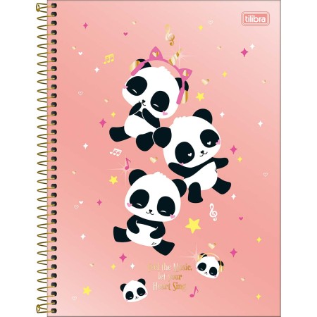 Caderno Espiral Capa Dura Universitário 1 Matéria Lovely Friend 80 Folhas