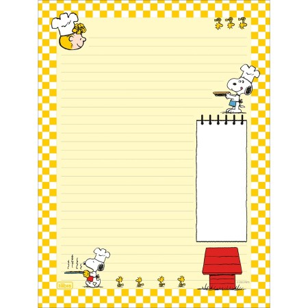Caderno Colado Papel de Carta Snoopy 50 Folhas