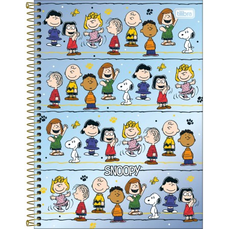Caderno Espiral Capa Dura Universitário 1 Matéria Snoopy Core 80 Folhas