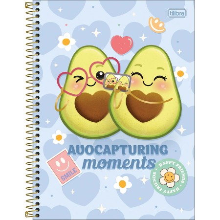 Caderno Espiral Capa Dura Universitário 1 Matéria Abacute 80 Folhas