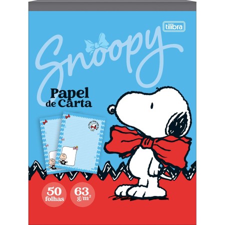 Caderno Colado Papel de Carta Snoopy 50 Folhas