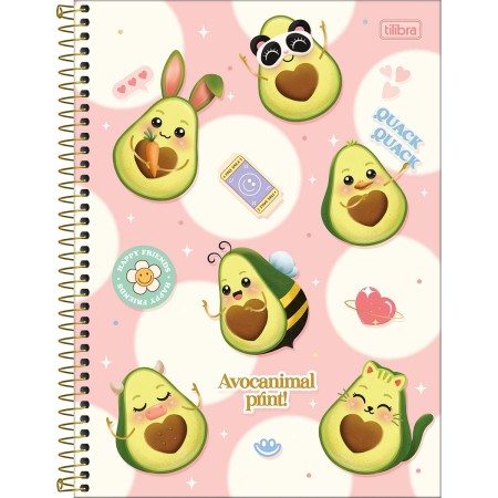 Caderno Espiral Capa Dura Universitário 1 Matéria Abacute 80 Folhas