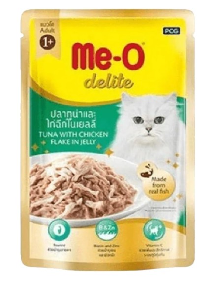 ME-O Delite Tuna with chicken flake in jelly 80g