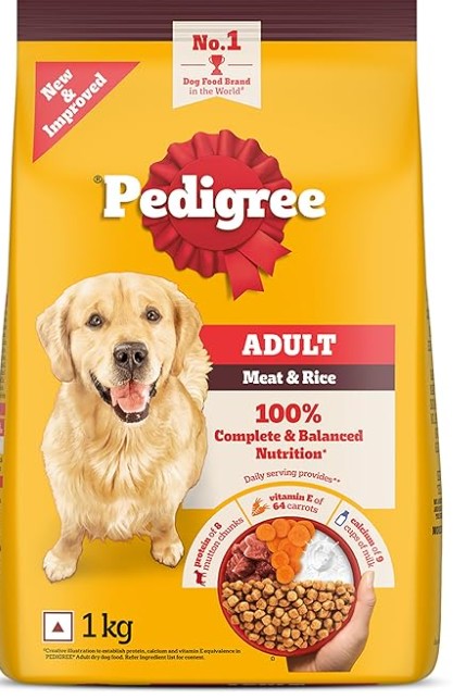 Pedigree Adult Dog Food, Meat & Rice