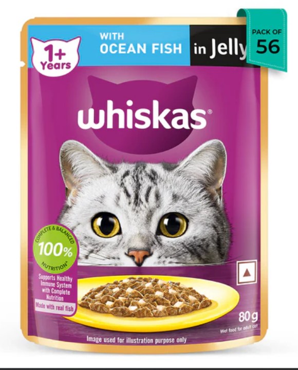 Whiskas Ocean Fish Cat Food Jelly (80g x 56)