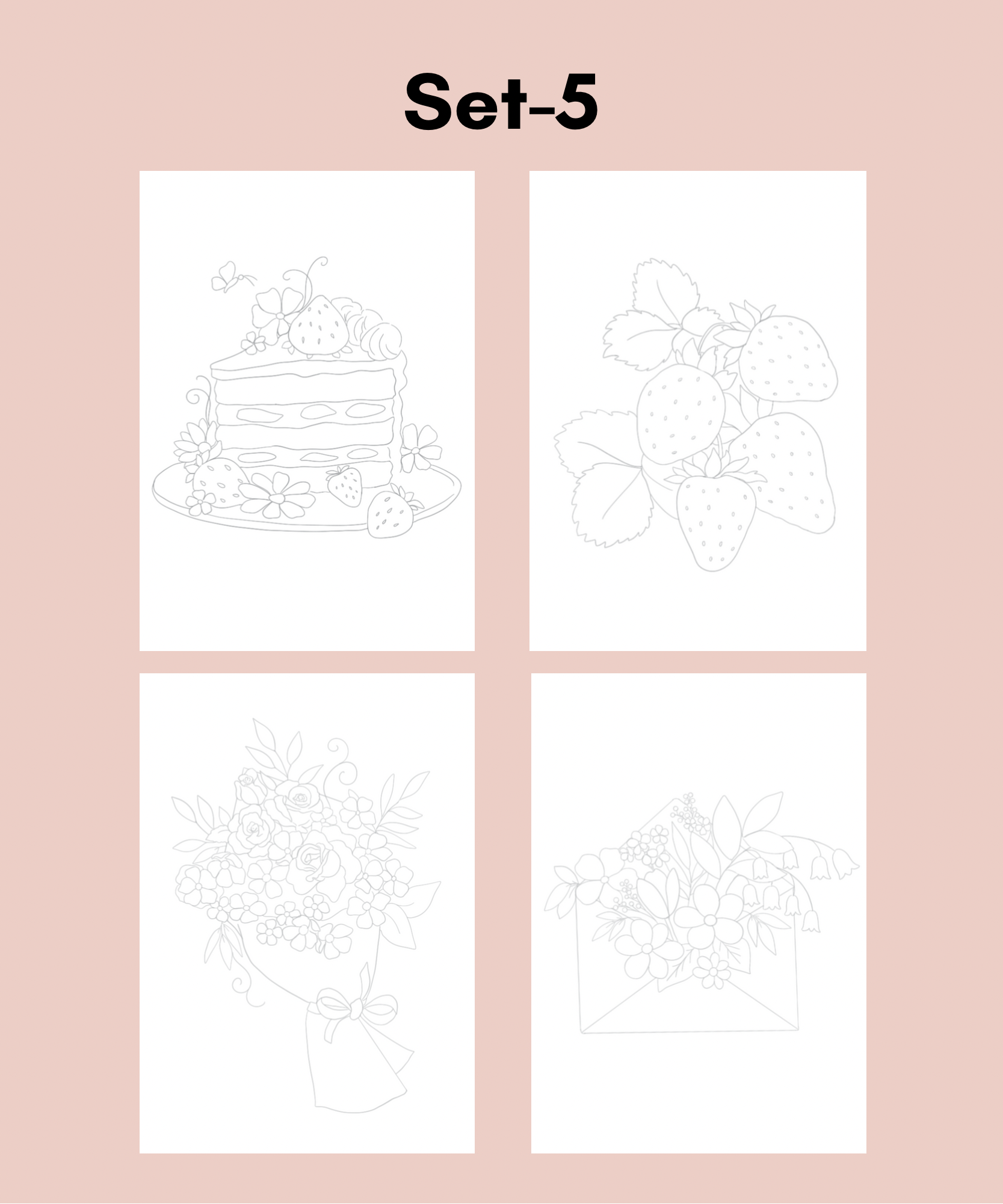 Paintable Art Sheets(Set- 5)
