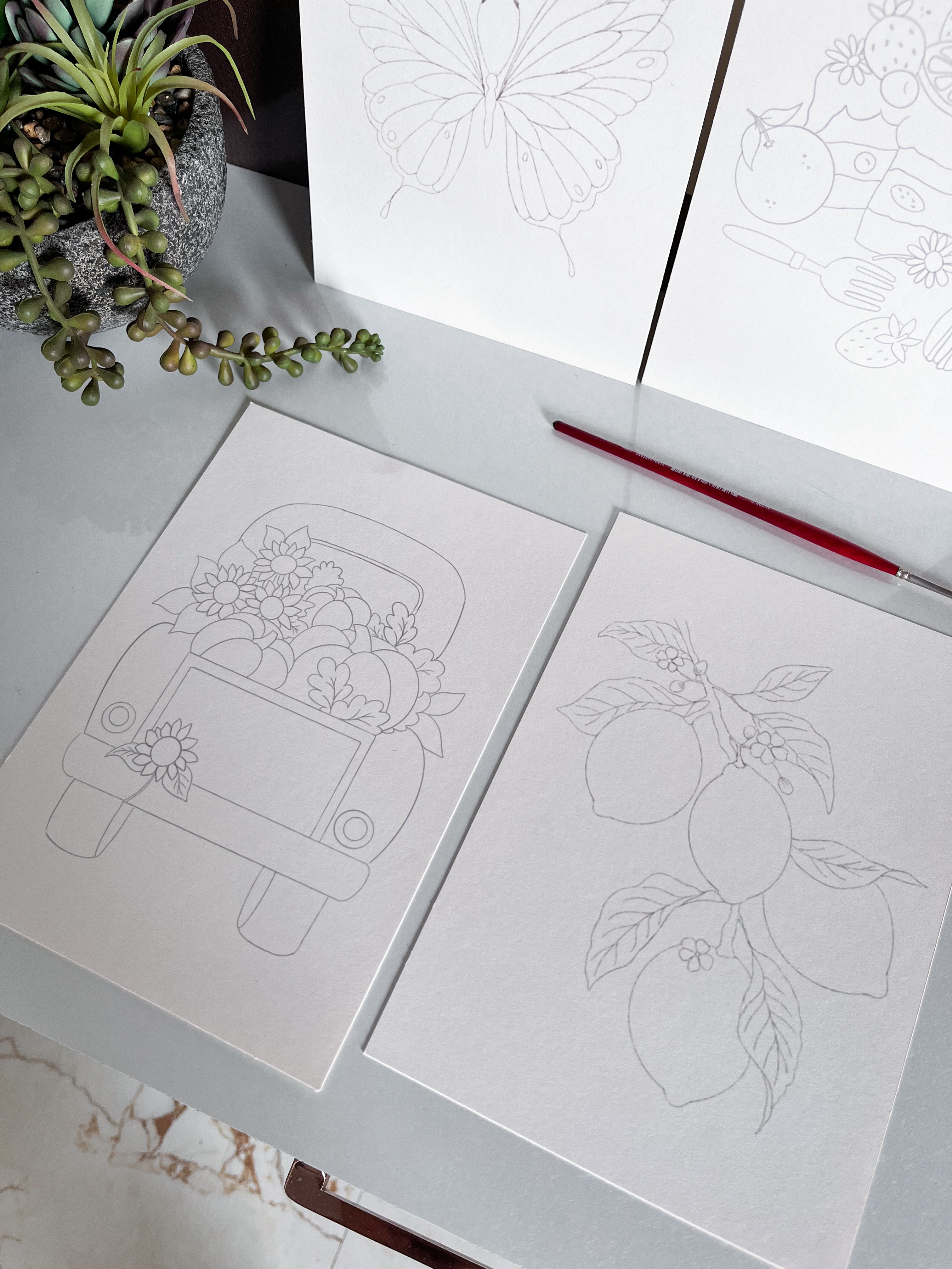 Paintable Art Sheets(Set- 3)