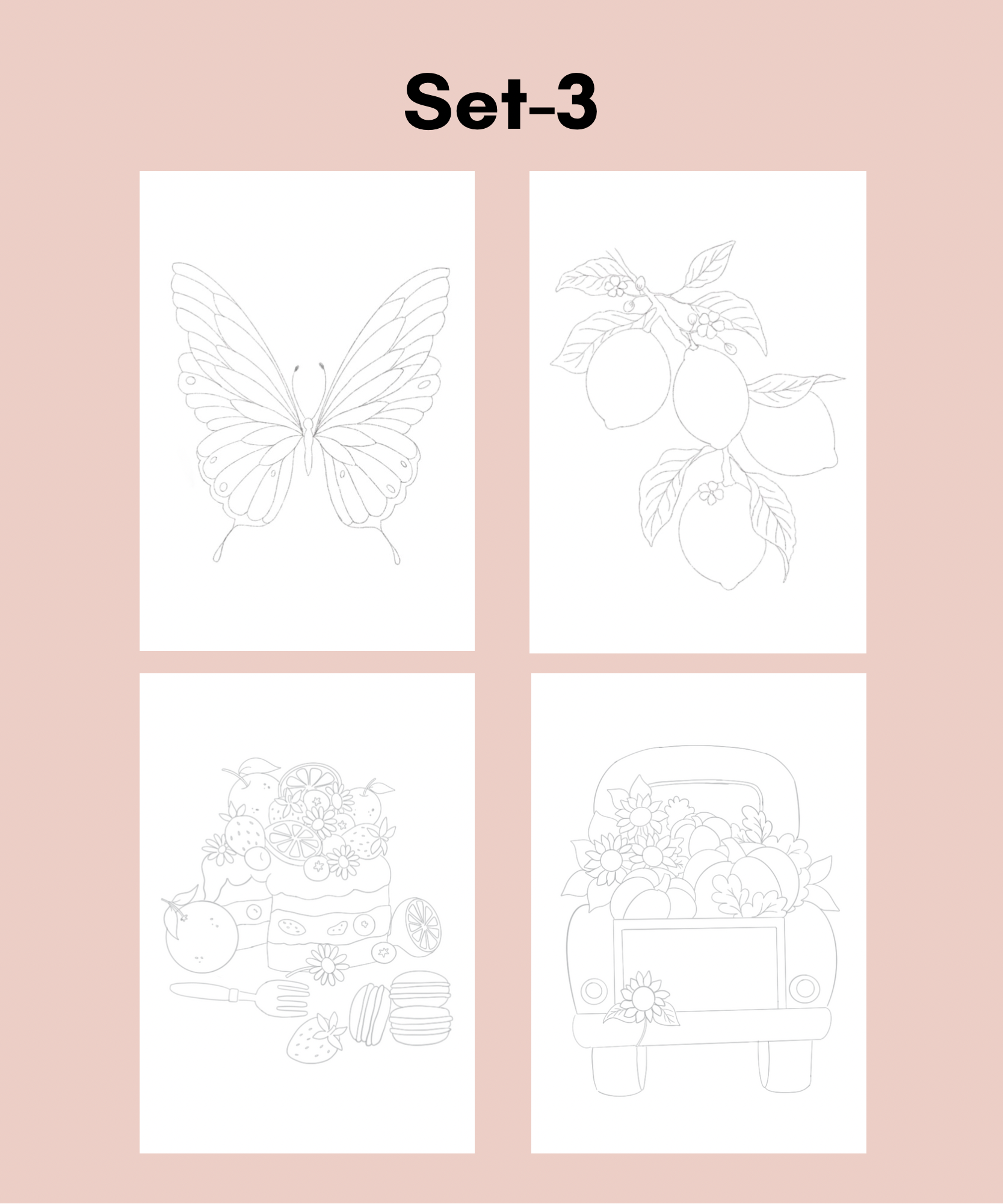 Paintable Art Sheets(Set- 3)