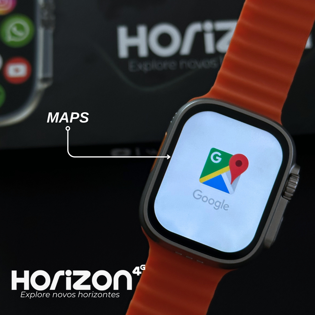 Smartwatch WearZone Horizon 4G: Celular de Pulso Android, 2GB RAM, 16GB de Memória e Wi-Fi + Kit 2 Pulseiras
