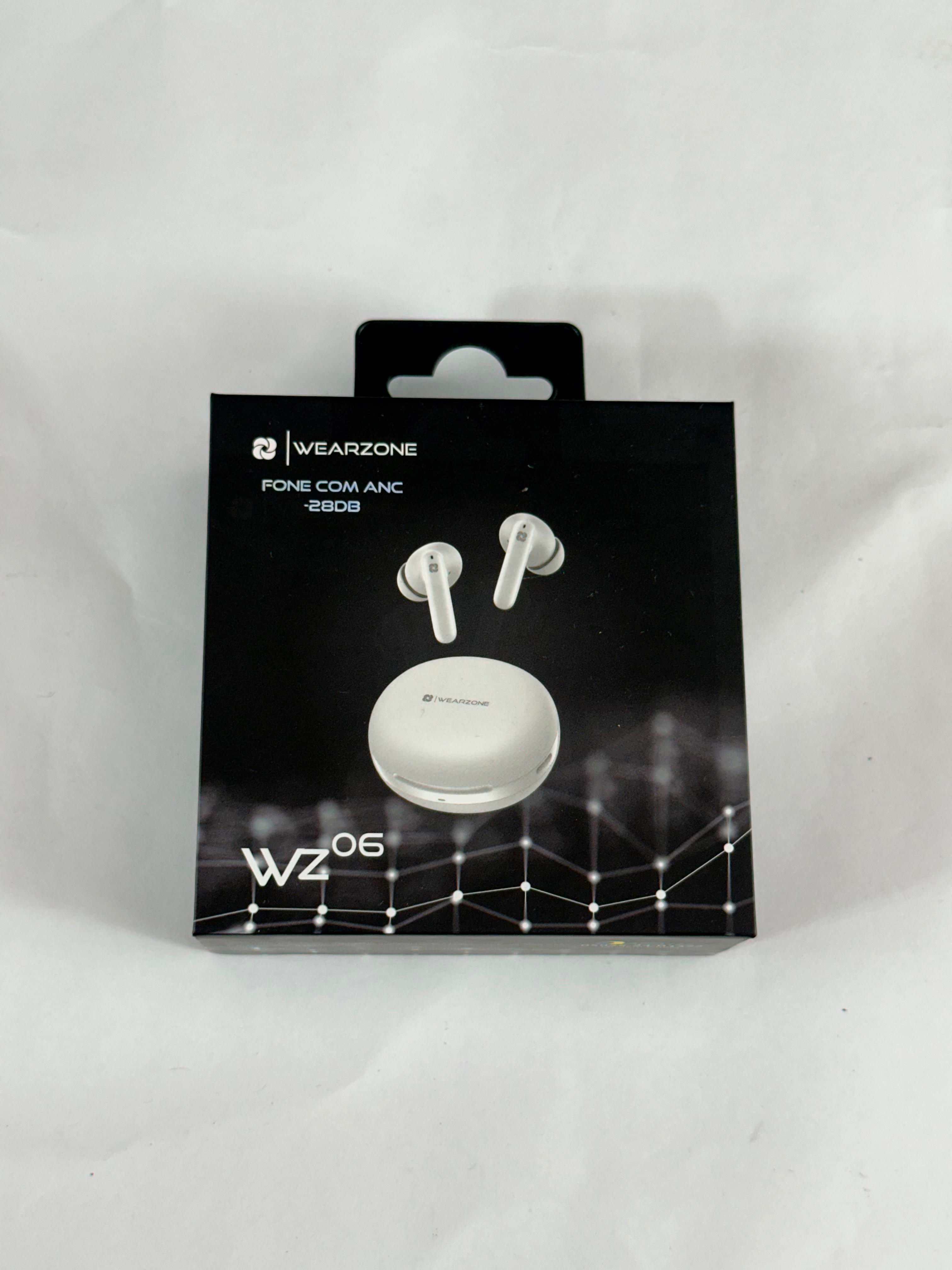 Fone TWS Wearzone WZ06: Cancelamento de Ruído ANC, Conexão Multi-ponto e Som Estéreo Hi-Fi