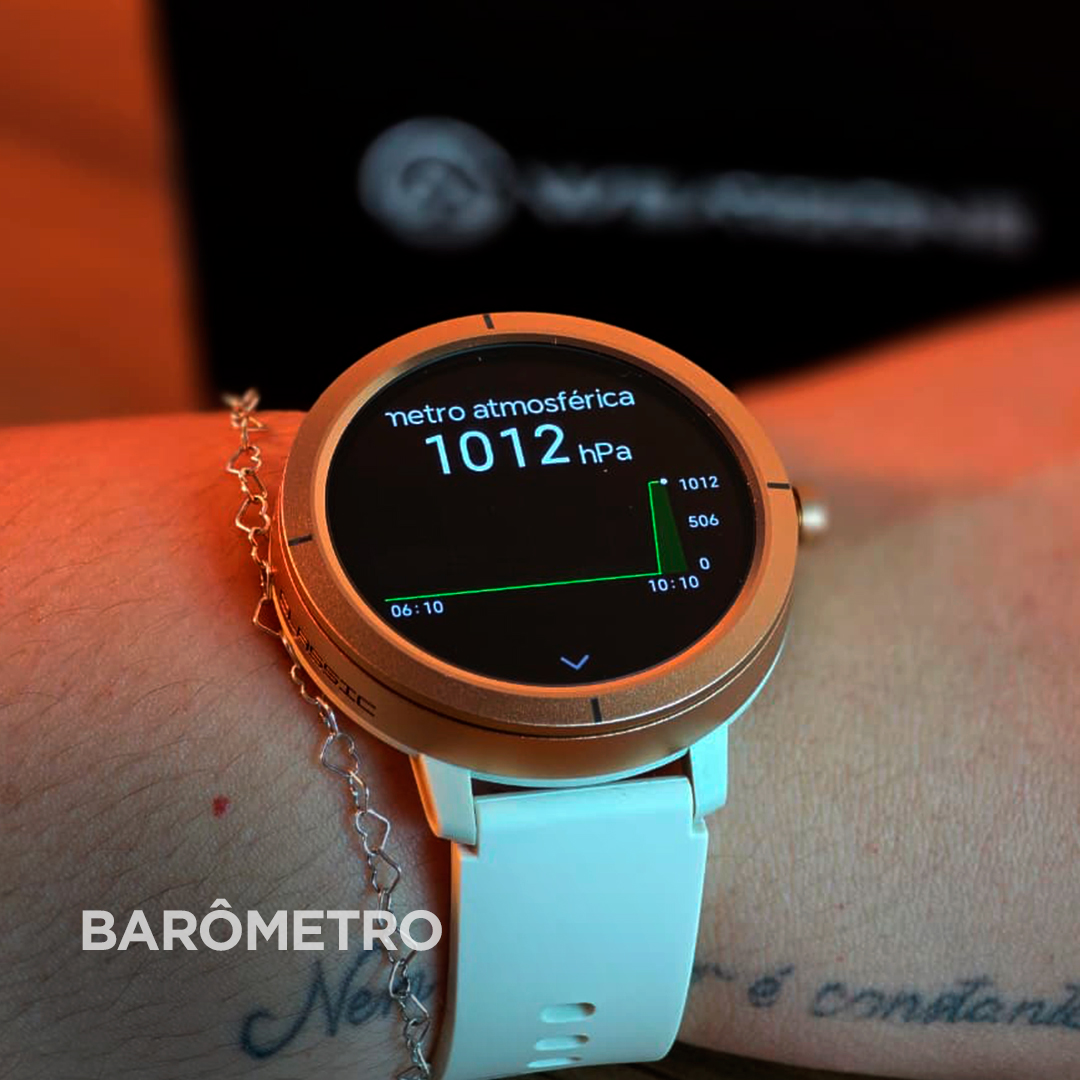 Smartwatch Wearzone Flare: GPS Multissatélite, Tela AMOLED HD e Resistência 5ATM à Prova d'Água do Mar