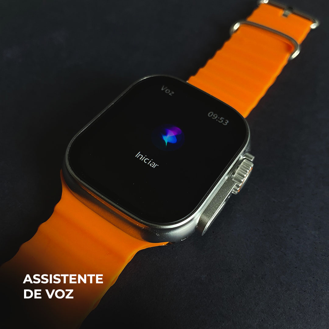 Smartwatch WS-79 ULTRA 2 Série 10: Kit 3 Pulseiras Premium (Couro e Metal), Tela Gigante de 2.2" e Parafusos Reais