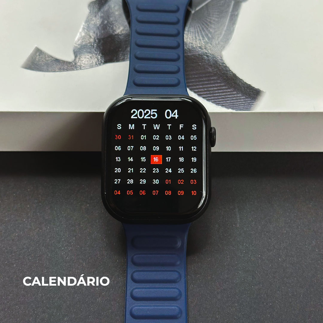 Smartwatch N10 Série 10: Tela AMOLED, Ilha Dinâmica e Kit Exclusivo com 3 Pulseiras