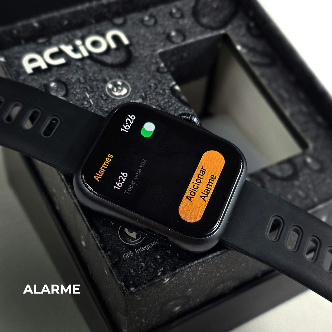 Smartwatch Wearzone Action: GPS Integrado, Tela AMOLED e Performance Profissional (3ATM)
