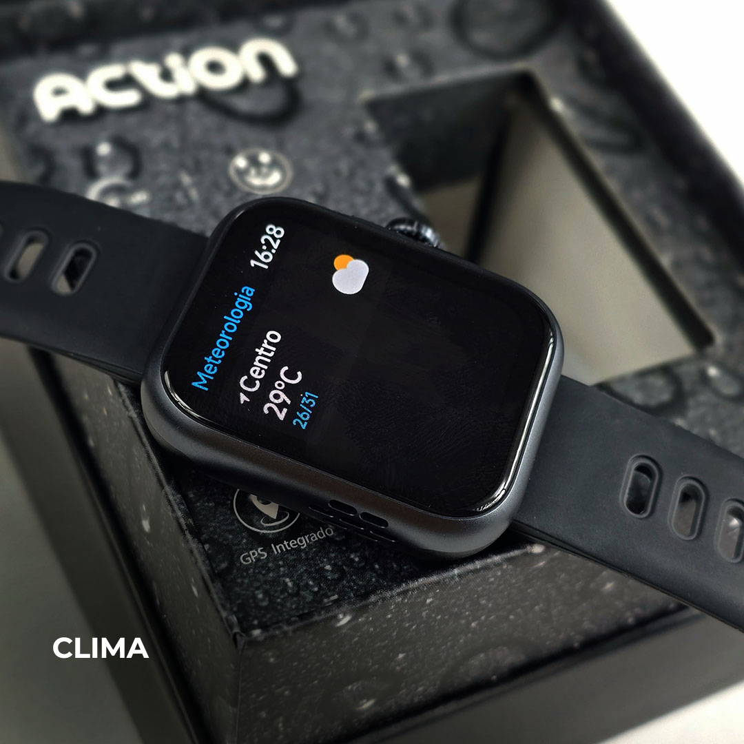 Smartwatch Wearzone Action: GPS Integrado, Tela AMOLED e Performance Profissional (3ATM)