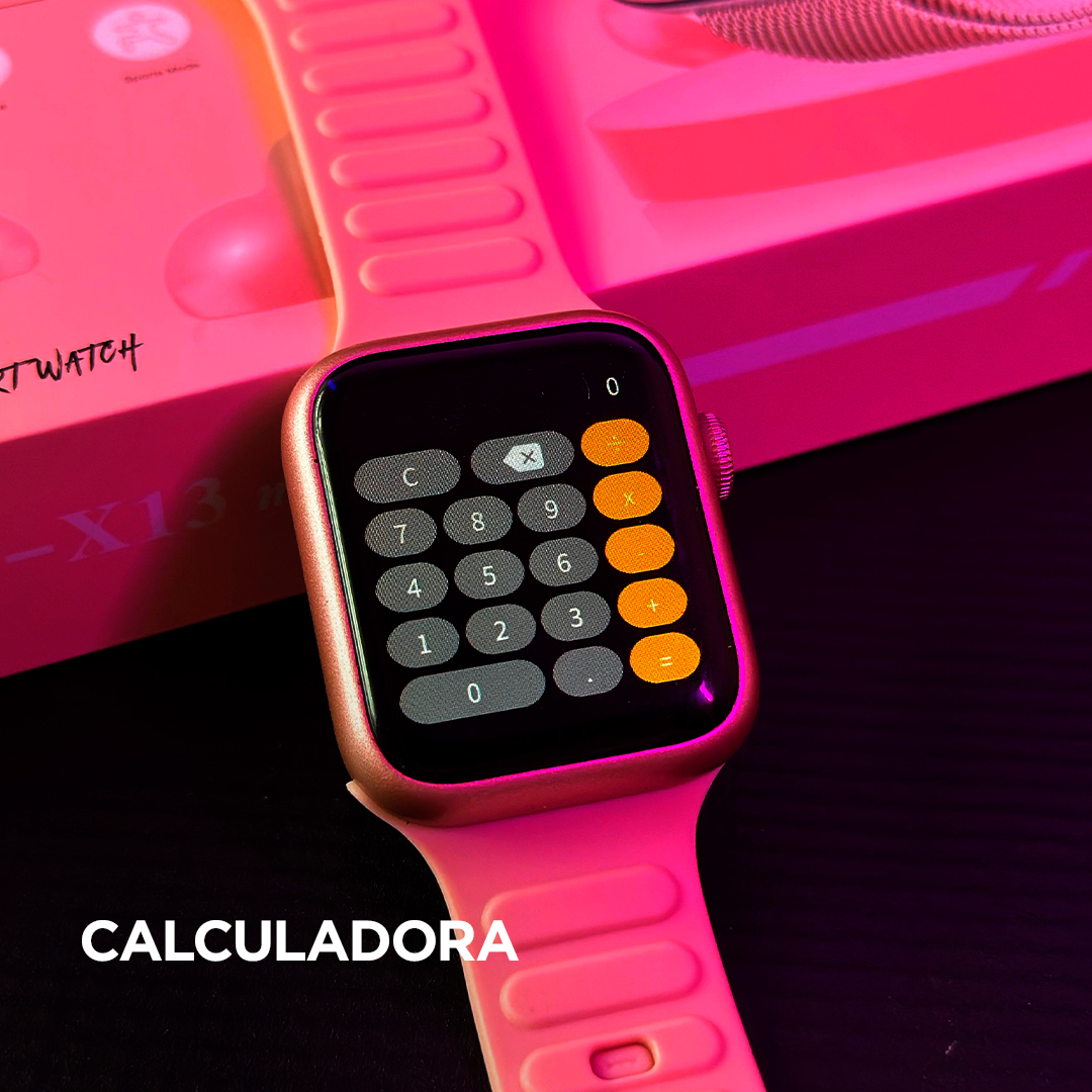 Smartwatch X13 Mini 42mm: Kit 3 Pulseiras, Interface Atualizada e Tecnologia de Toque Duplo