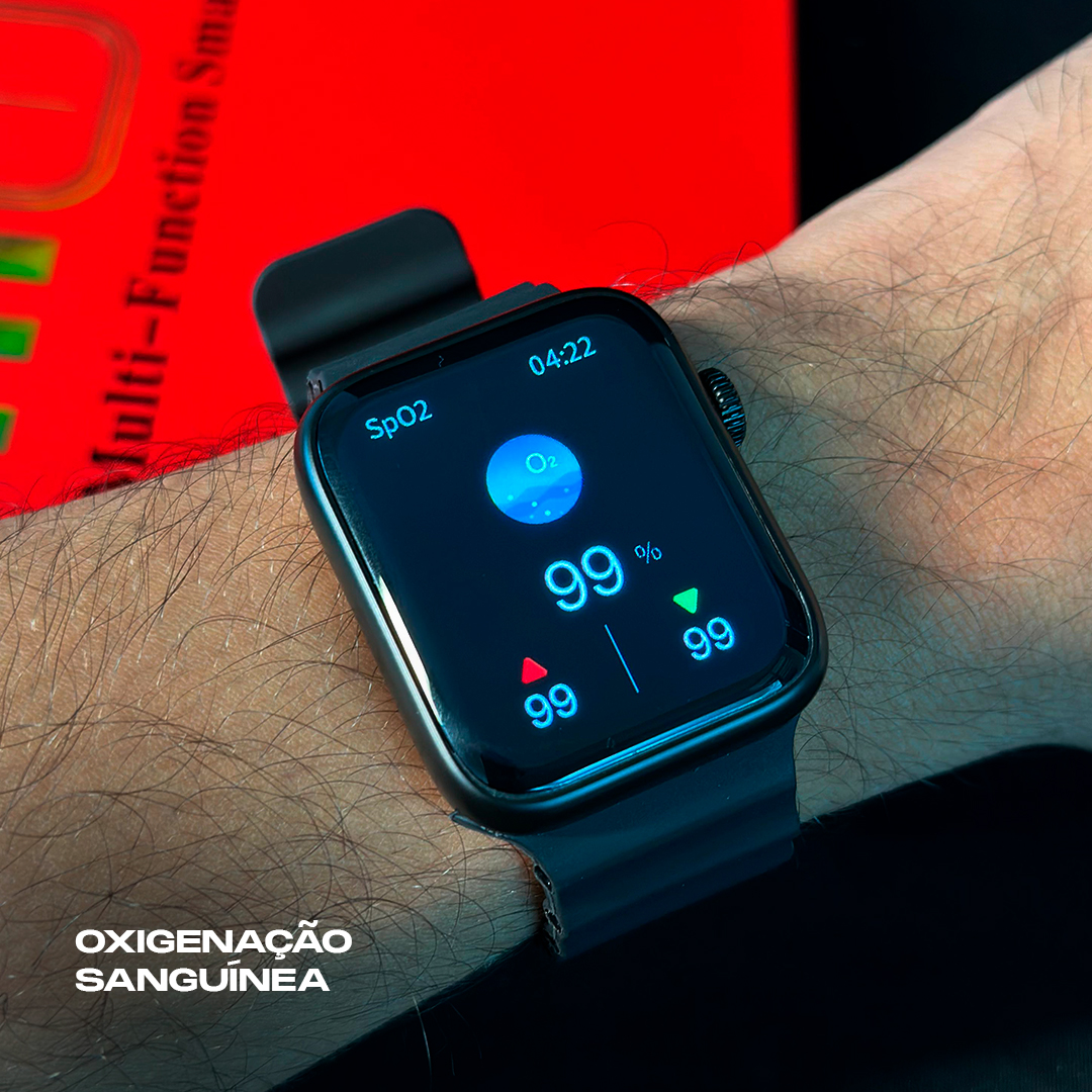 Smartwatch WS25 mini 42mm: Kit 4 Pulseiras, Tela Nível AMOLED e Tecnologia de Toque Duplo