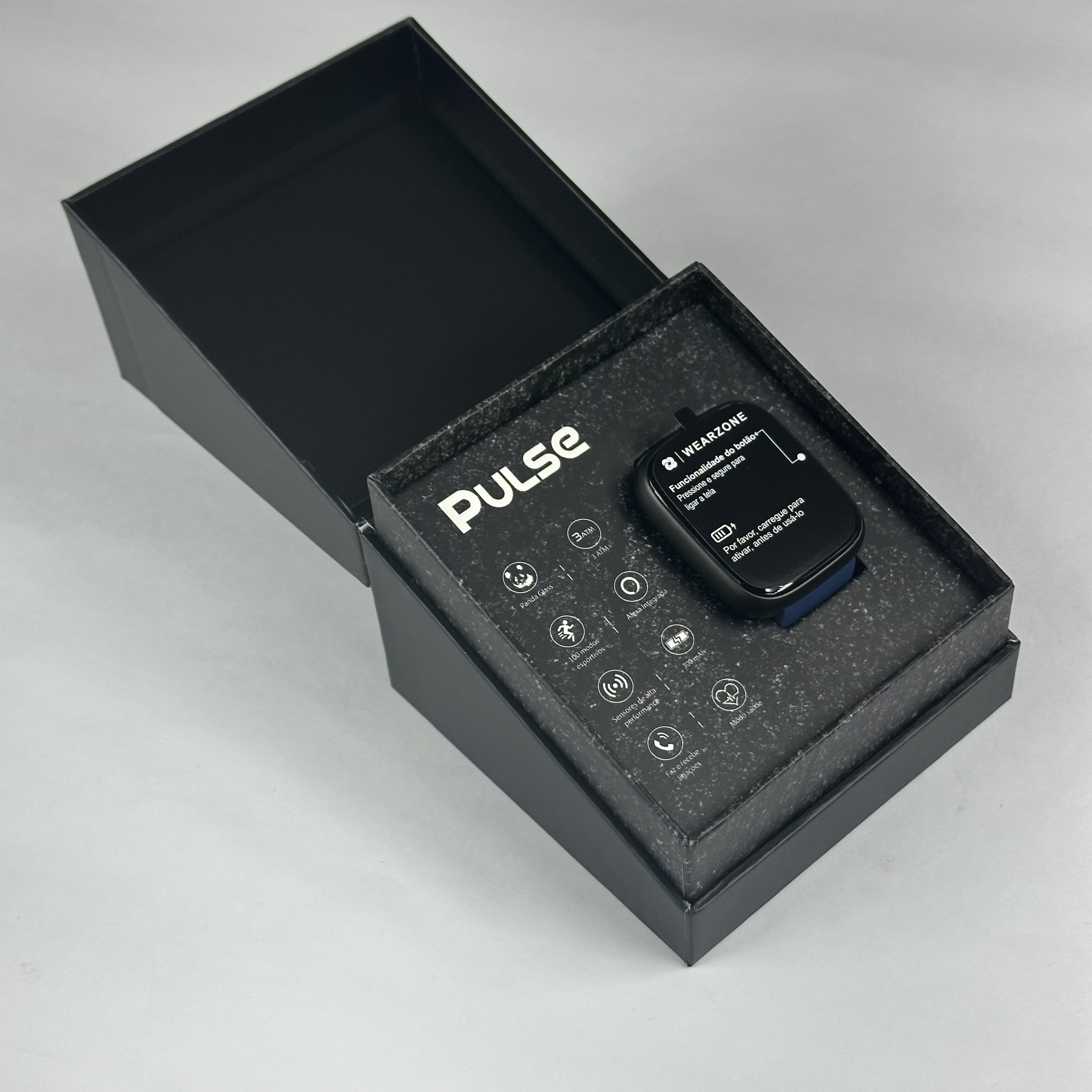Smartwatch Wearzone PULSE: Alexa Integrada, Resistência 3ATM e Bateria de Longa Duração (Até 7 Dias)