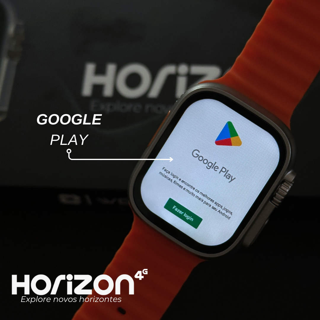 Smartwatch WearZone Horizon 4G: Celular de Pulso Android, 2GB RAM, 16GB de Memória e Wi-Fi + Kit 2 Pulseiras
