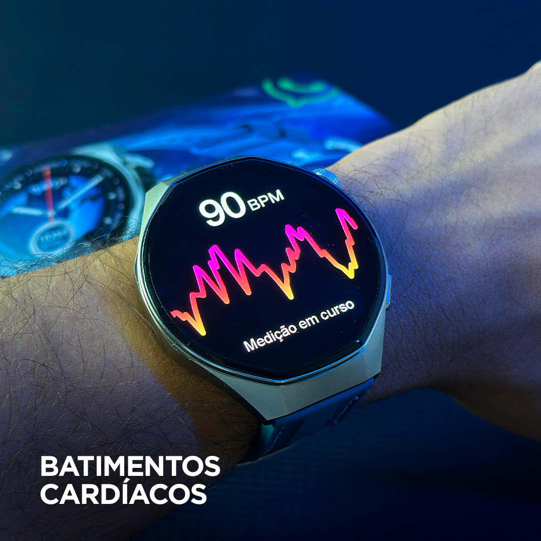 Smartwatch M9: GPS Independente, Tela AMOLED Retina e Tripla IA (ChatGPT, DeepSeek e Grok3)