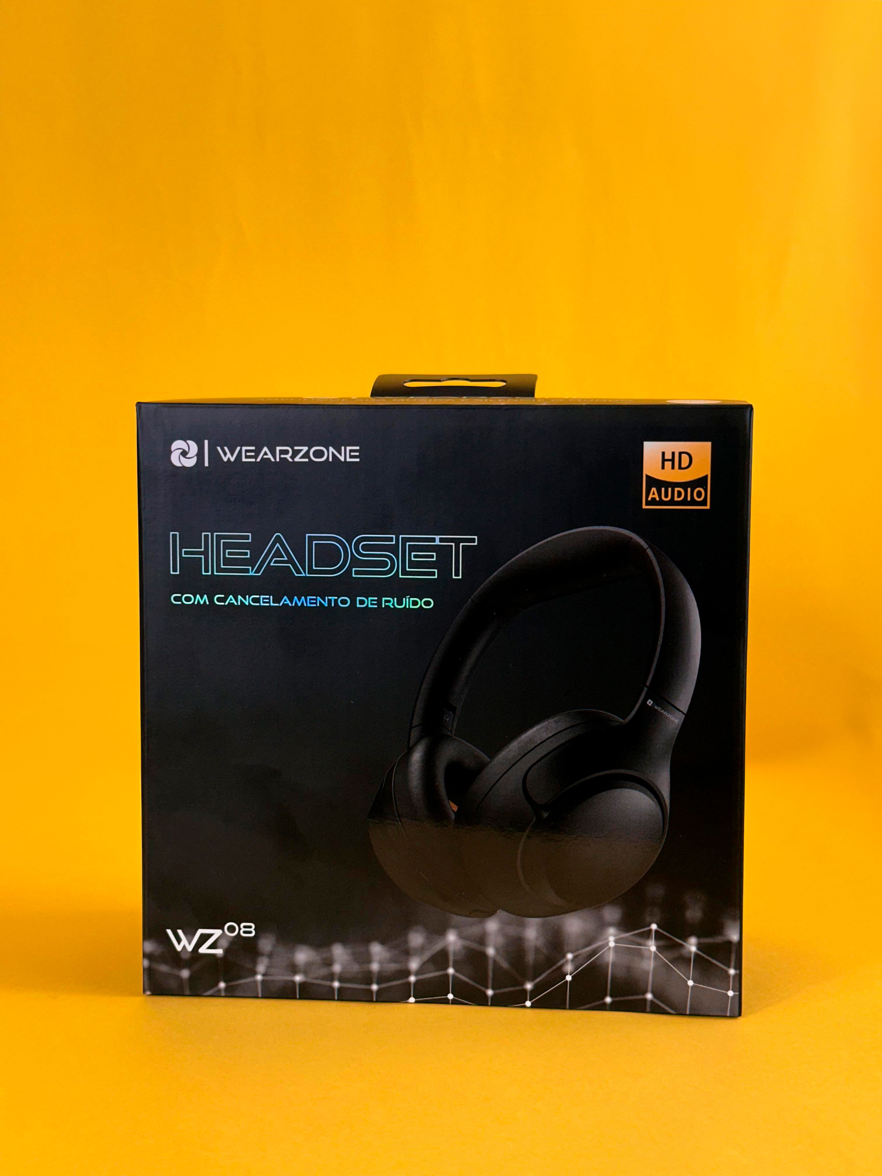 Headset Wearzone WZ08: Cancelamento de Ruído Ativo (ANC) Profundo de -43dB, Hi-Fi Sound e 60 Horas de Bateria