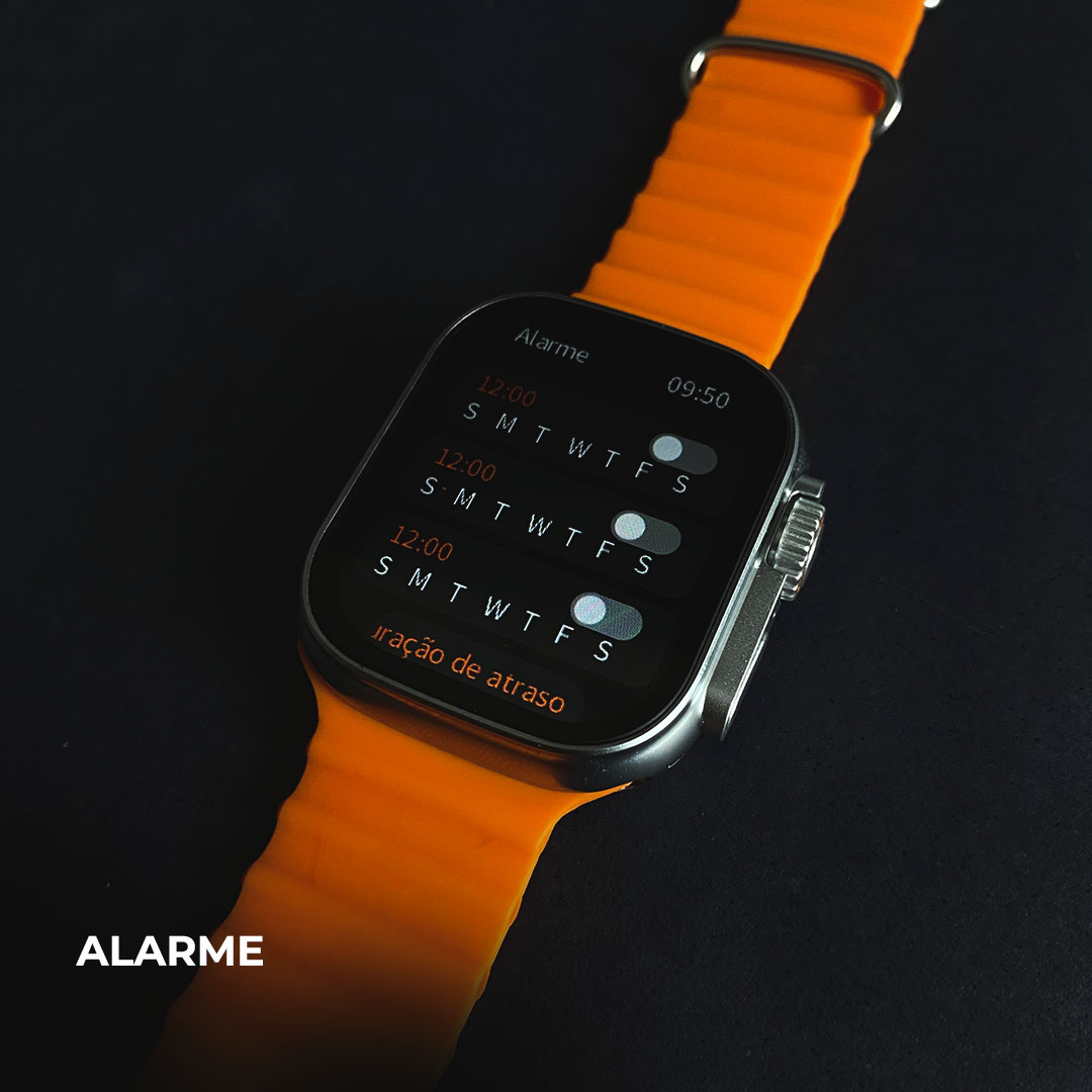 Smartwatch WS10-5 ULTRA 49mm: Kit 5 Pulseiras, Tecnologia de Toque Duplo e Tela Curva HD