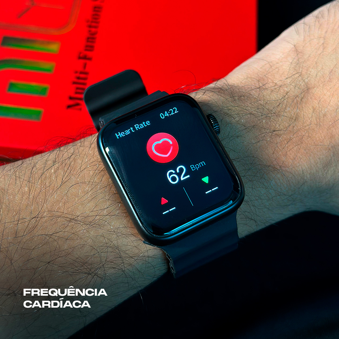 Smartwatch WS25 mini 42mm: Kit 4 Pulseiras, Tela Nível AMOLED e Tecnologia de Toque Duplo