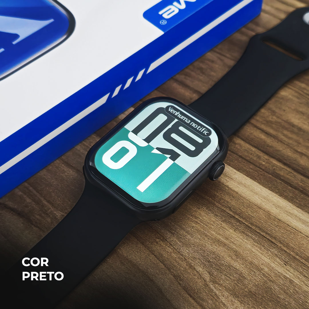 Smartwatch WS-X10 Série 10: Kit 3 Pulseiras, Comando por Gestos e Design Premium de 47mm