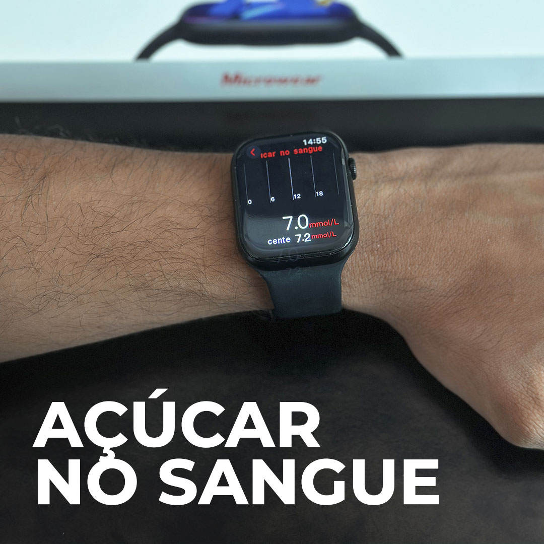 Smartwatch Microwear S10: Tela Curva de 2.06", ChatGPT em Português e NFC + Kit Brinde Exclusivo