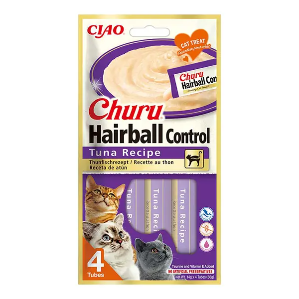 Churu Hairball kreminis skanėstas katėms su tunu