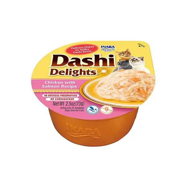 CIAO Dashi delight plėšyta lašiša šilkiniame sultinyje 70 g
