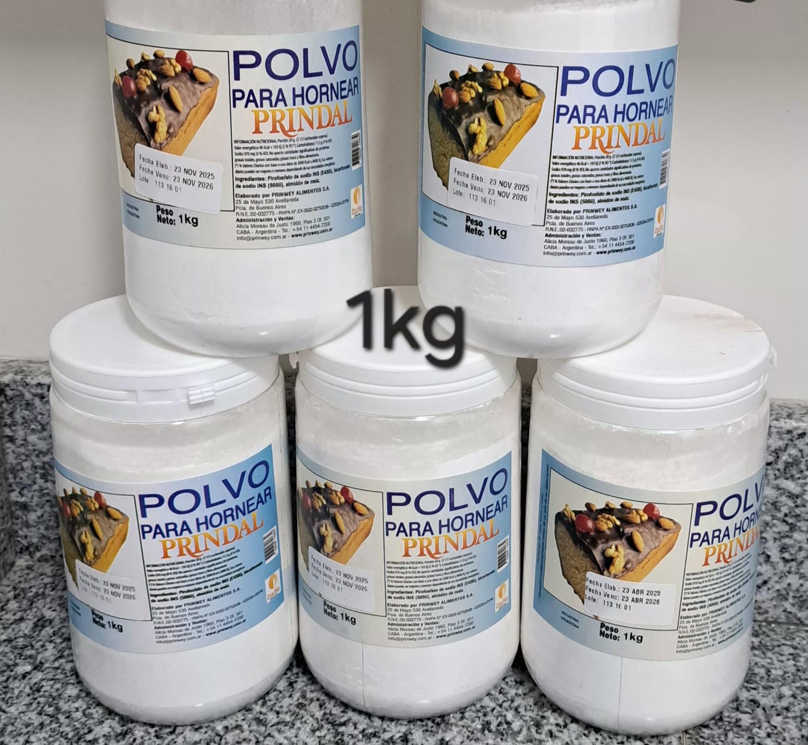 Polvo para Hornear Prindal 1kg