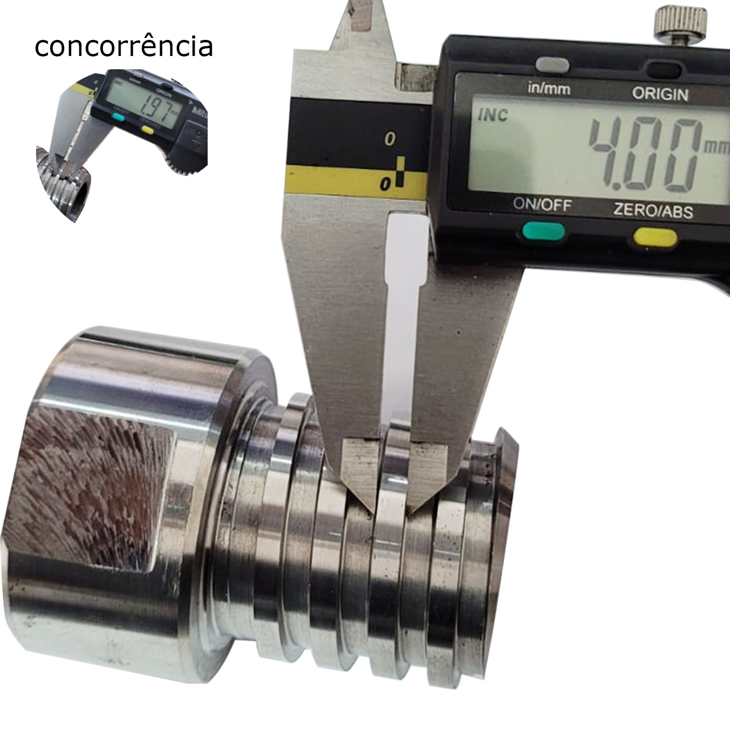 PAR DE PONTEIRA ROSCA QUADRADA DE 1 POLEGADA SCHEDULE (33,4MM)