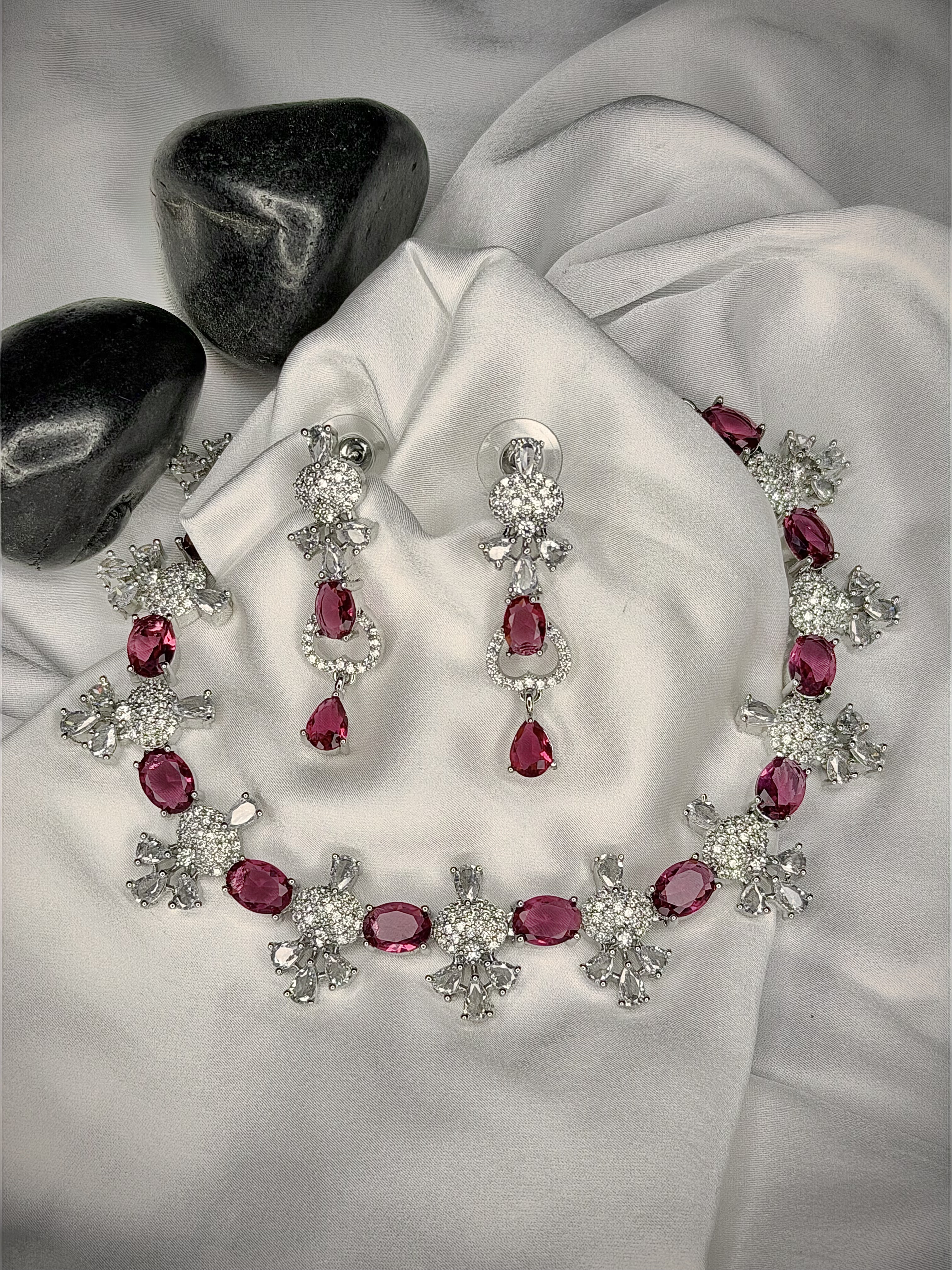 Ruby AD Designer Necklace Set