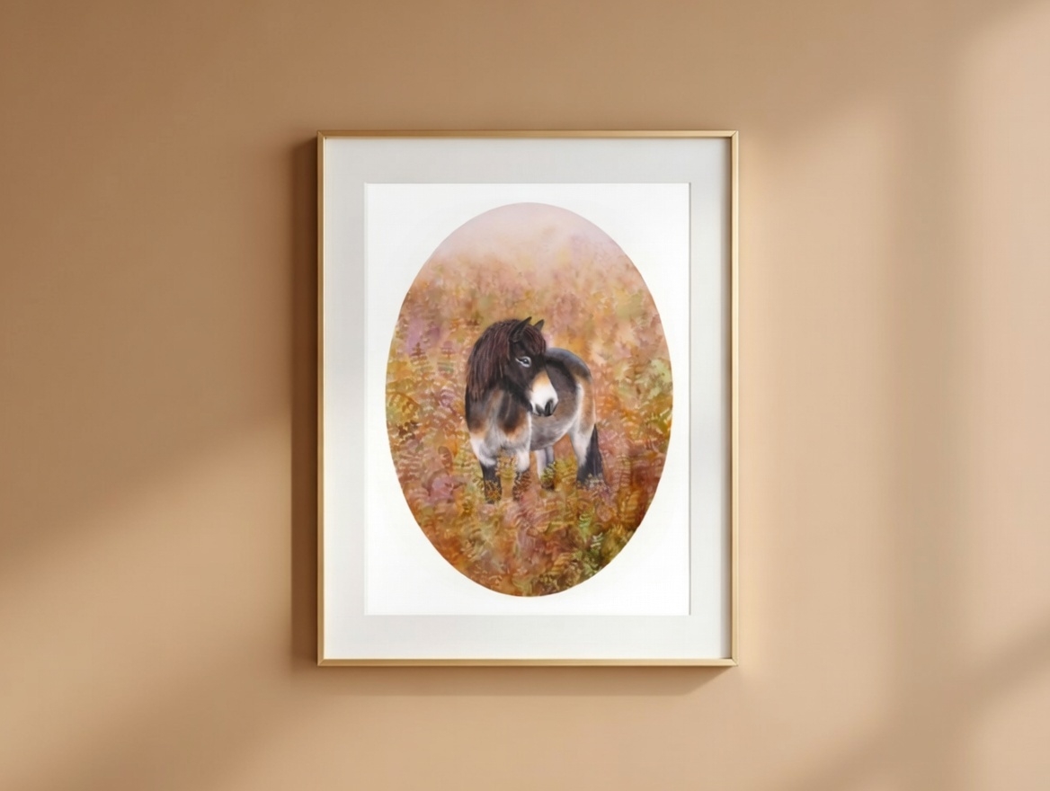 Icelandic Horse Among the Ferns