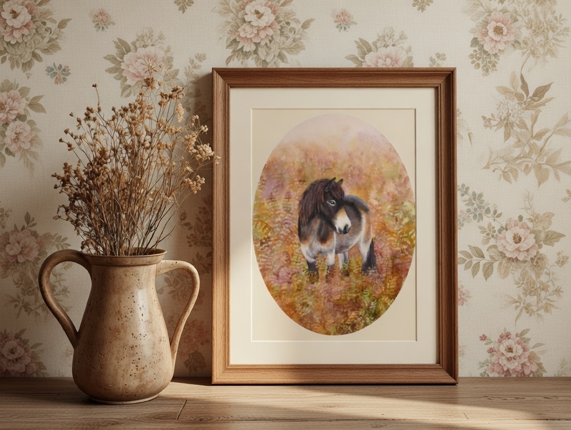 Icelandic Horse Among the Ferns