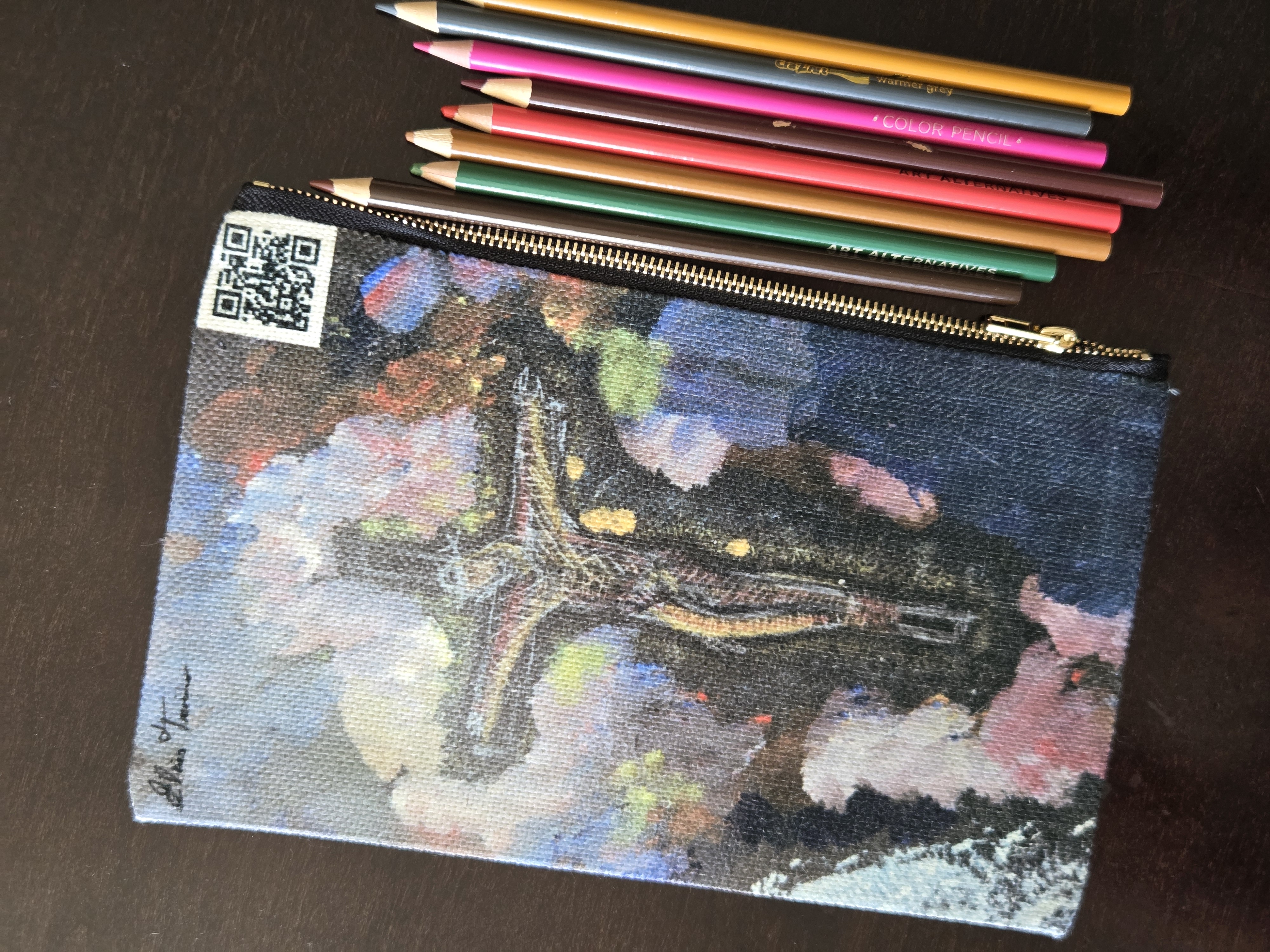 Crucifix Art Print Pencil Bag