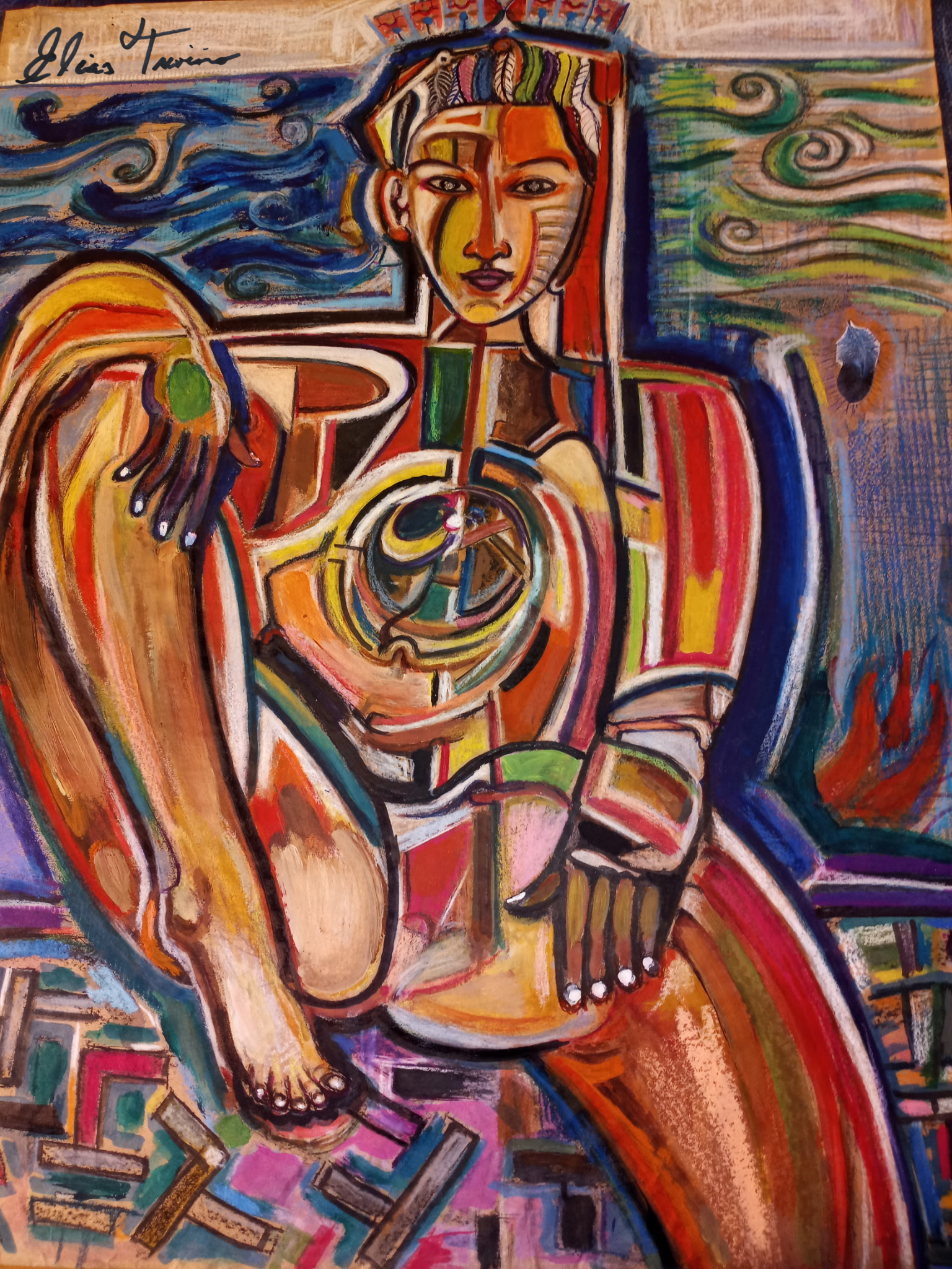 Abstract Queen Fine Print