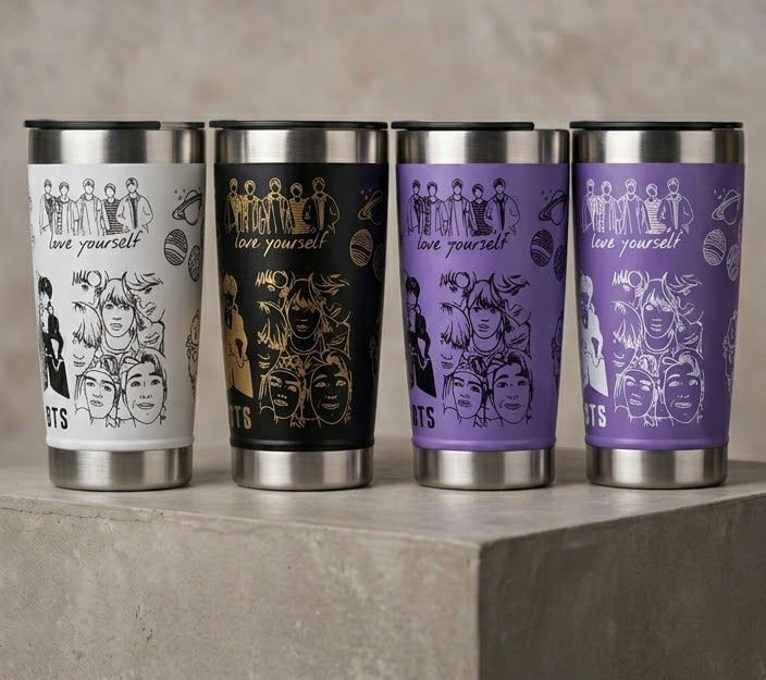 Copo Térmico 475ml Estampado BTS