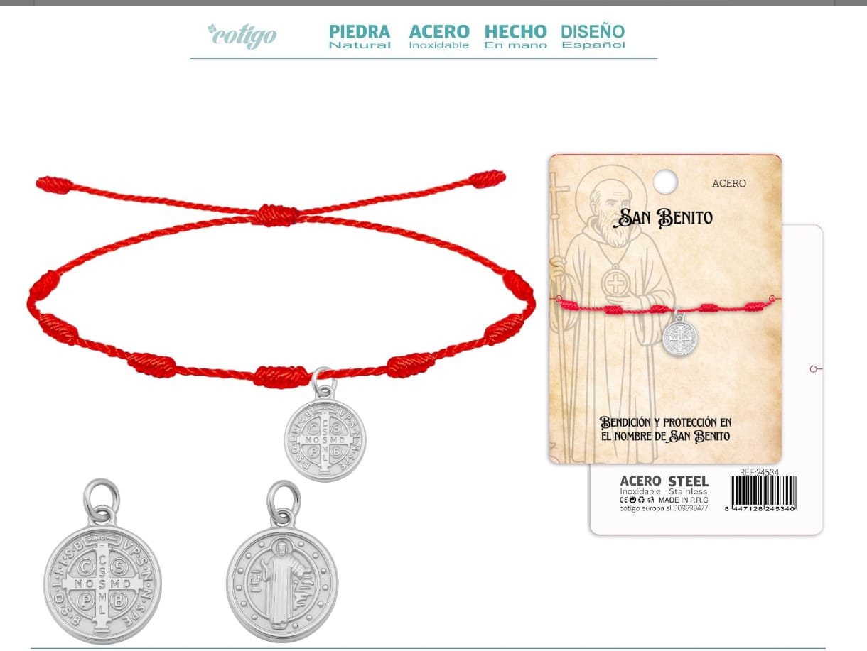 Pulsera San Benito de Acero