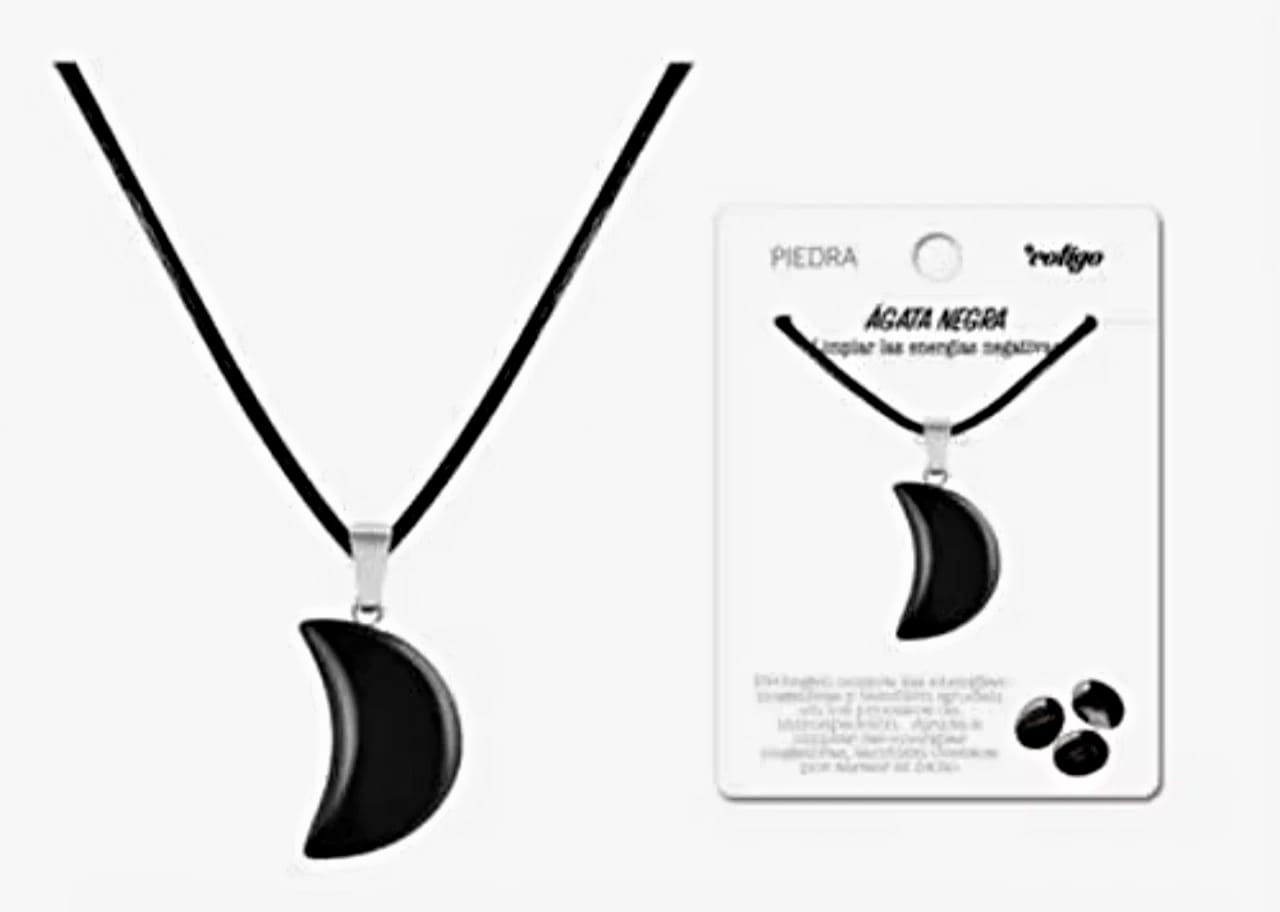 Colgante Luna de Ágata Negra