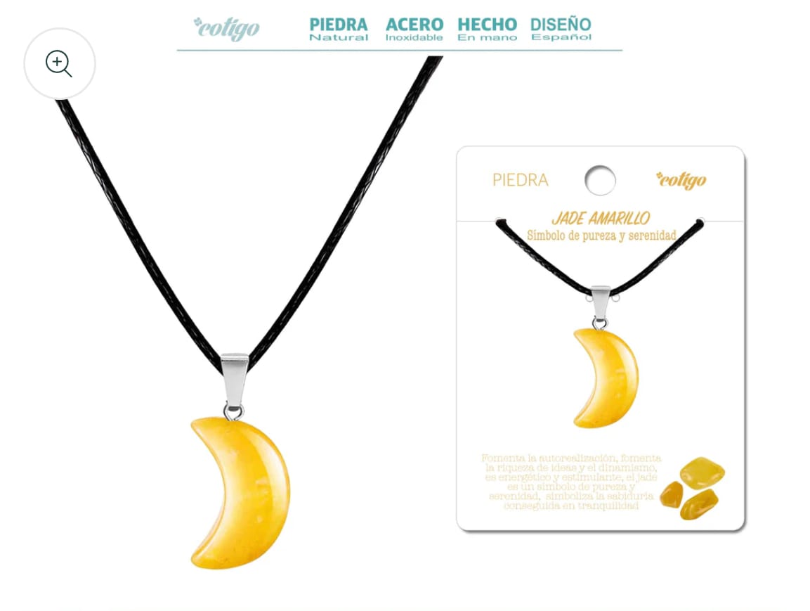 Collar Luna de Jade Amarillo