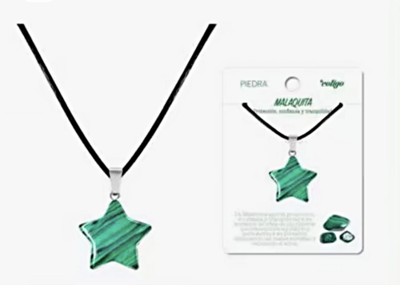 Collar estrella de malaquita