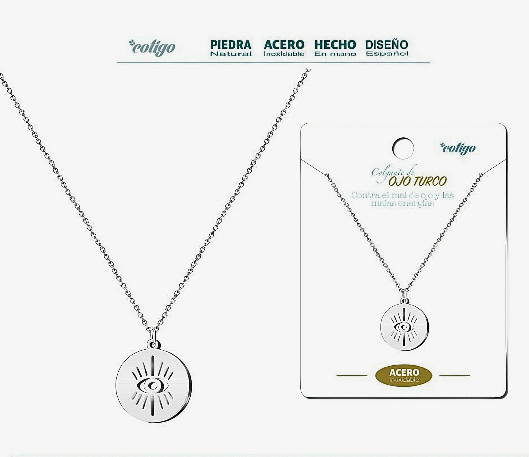 Collar Ojo Turco Acero